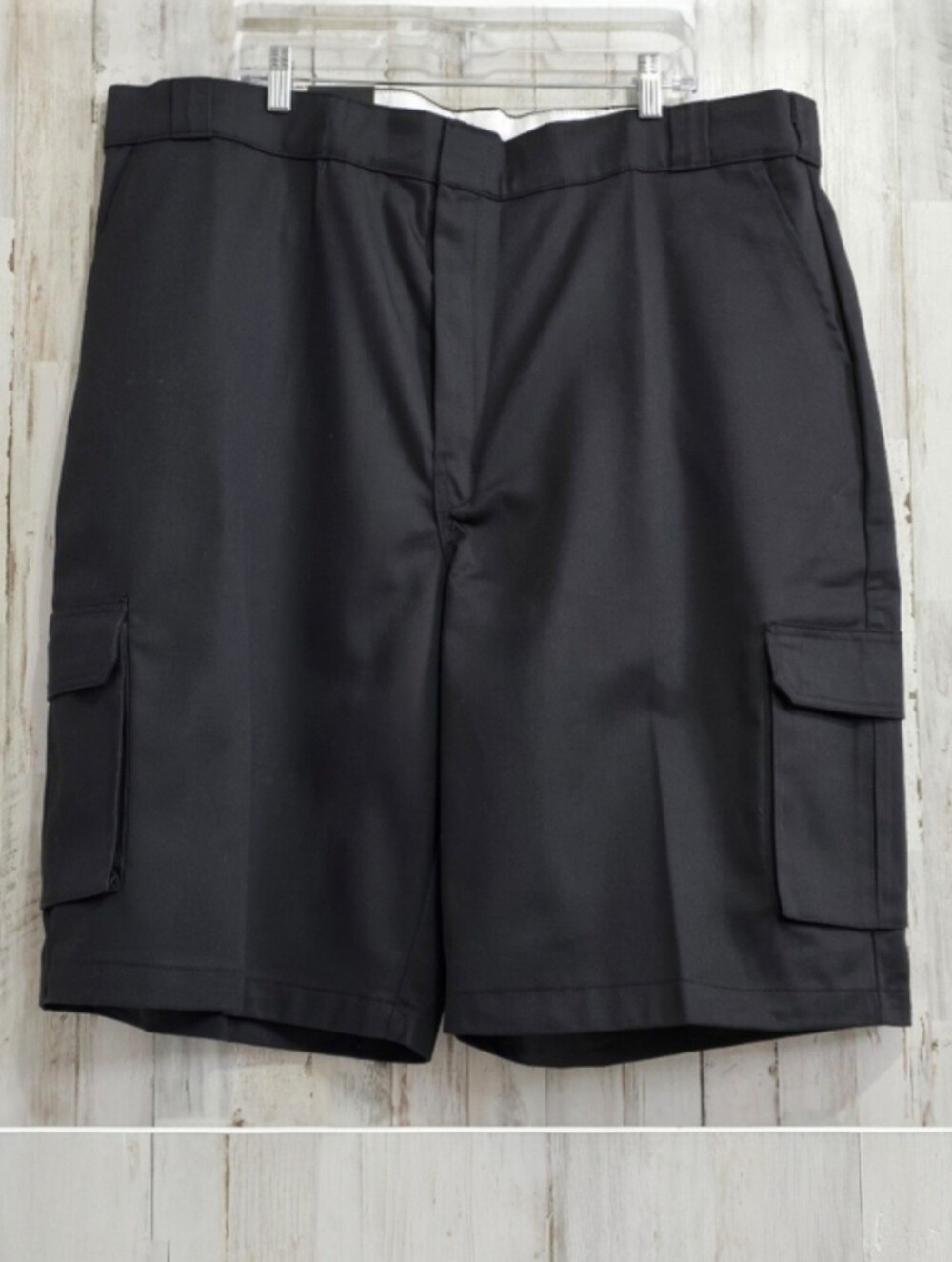 Dickies Black Loose Fit Cargo Work Shorts Big Tall Size Waist 44